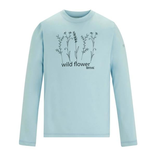 Regatta Childrens/Kids Alvarado Wild Flowers Long-Sleeved T-Shirt - Skyway - 