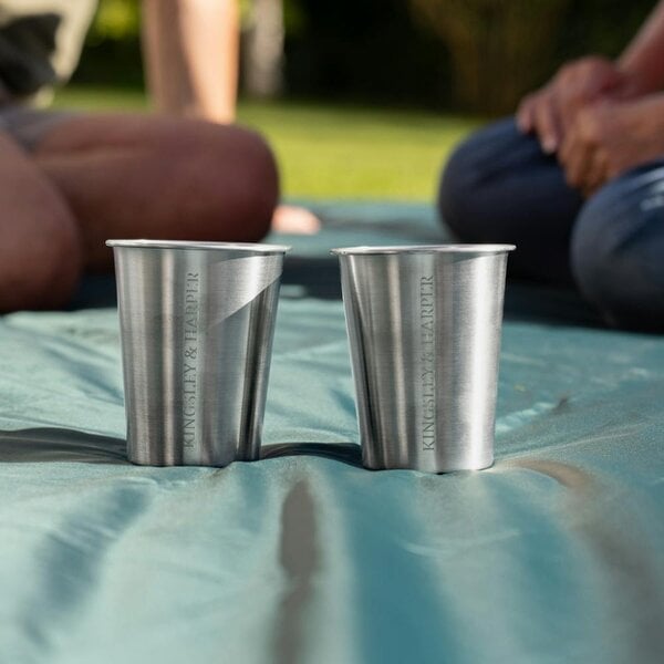 Stainless Steel Cups Set of 4 300ml - 304 Food-Grade Rust-Free BPA-Free Eco-Friendly Tumblers for Cold Drinks Lightweight Reusable Drinkware Washable