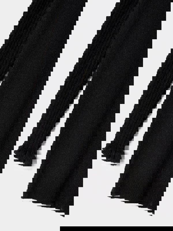 GWD Girls Faye Knitted Top Ruffle Neck  Rib Jumper Available in Black and Cream