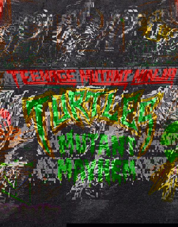 Teenage Mutant Ninja Turtles Mens Black Mutant Mayhem Skateboard Short Sleeved T-Shirt