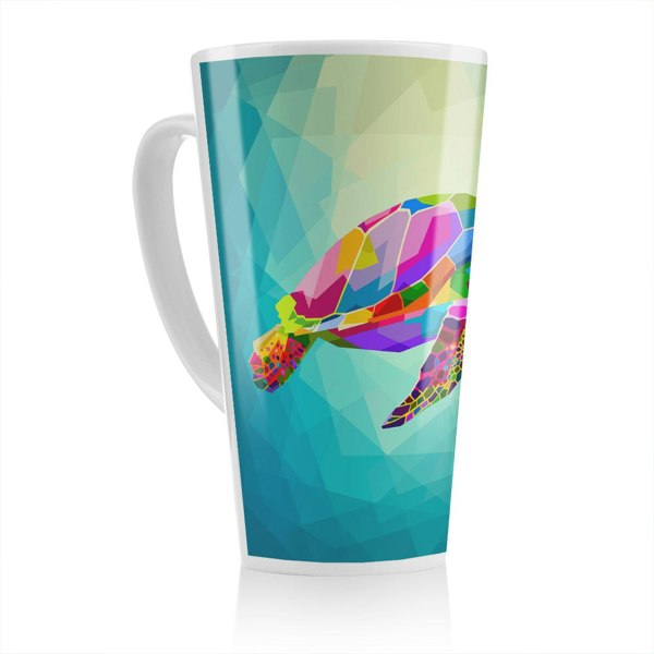 Benjamin Tate Design geometric blue water ocean Designer Latte Mug