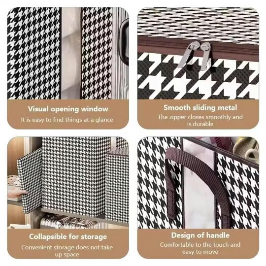 Havendro 3Pcs 180L Large Storage Bags Thickened Dustproof Clothes Quilt Organizer Box