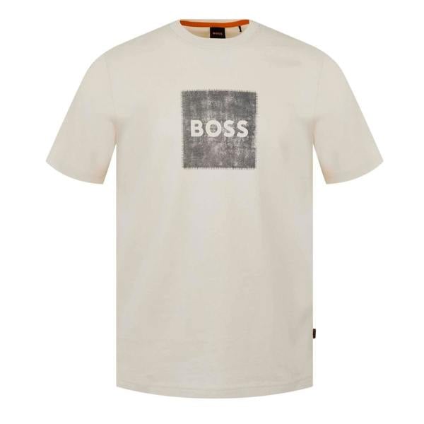 Boss Mens Box Logo T-Shirt - White - 