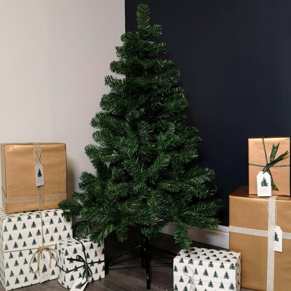 Samuel Alexander 4ft (120cm) Imperial Pine Christmas Tree in Green with 220 tips 80cm Diameter