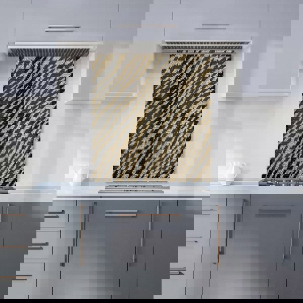 Warren Reed - Designer Golden Zebra Print Kitchen Splashback