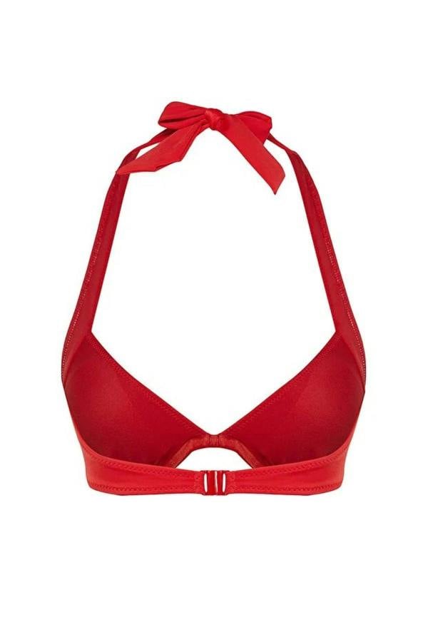WOVCOR Red V-Wire Balconette Padded Basic Bikini Top