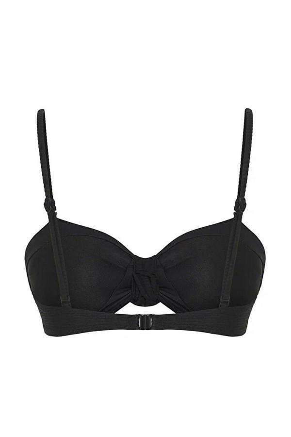 WOVCOR Knotted Strapless Covered Bikini Top