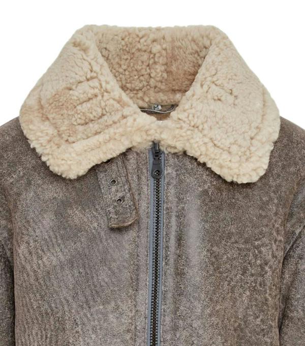 Infinity Leather Mens B3 WW2 Sheepskin Leather Flying Aviator Jacket-Houston