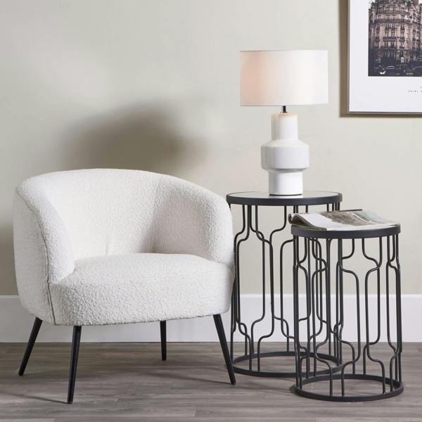 Pagazzi Lighting Salina White Ceramic Table Lamp