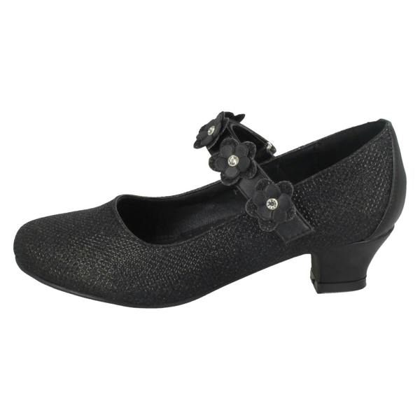 Spot On Girls Spot On Glittery Mid Heel Party Shoes