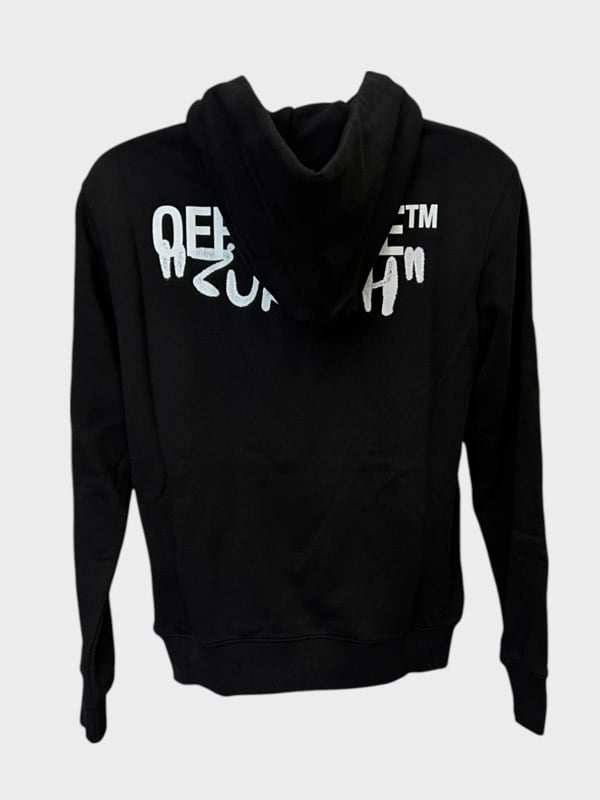 Off-White Zurich Slim Spray Hoodie Black White