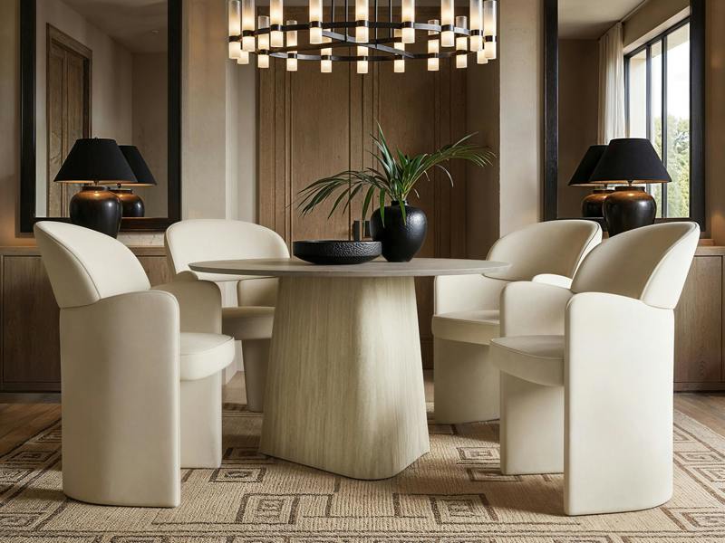 Elin Sintered Stone Effect Dining Table & Estella