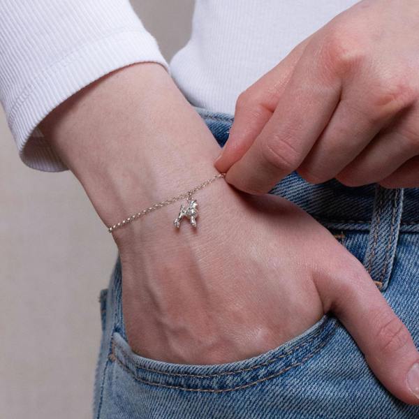 Mylee London Poodle Chain Bracelet - Personalised - Sterling Silver