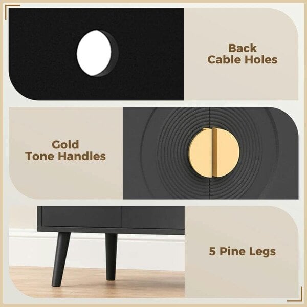 Bobobiy Record Player Stand, Vinyl Record Holder with Storage Holds Up to 300 Albums with Flip-Top Compartment, Black