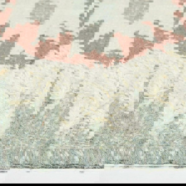 HOMESCAPES Tenali Blue Kilim Wool Rug