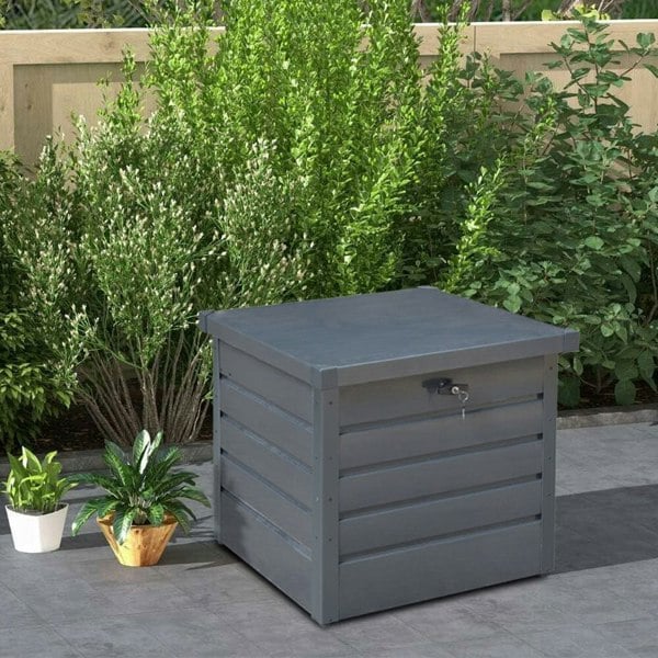 200L/600L Metal Outdoor Garden Storage Box Lockable Garden Storage Boxes Living and Home