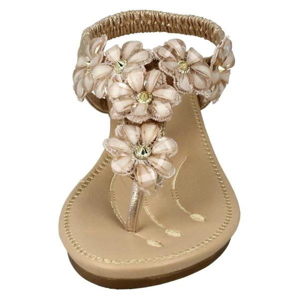 Savannah Ladies Savannah Mid Wedge Toepost Sandals
