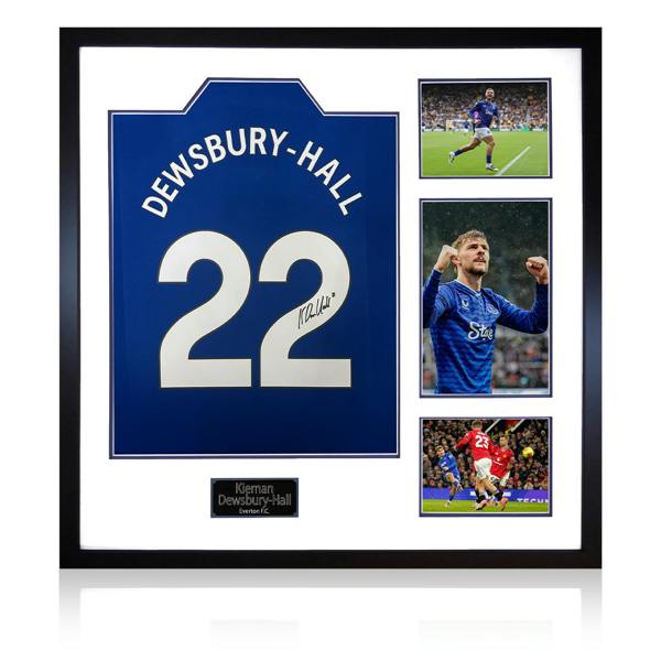 Kiernan Dewsbury-Hall Signed Everton Shirt Elite Frame