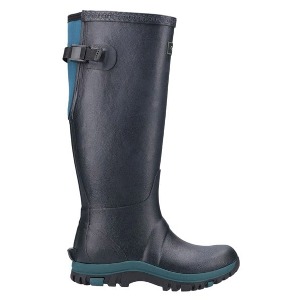 Cotswold Realm Adjustable Wellington Women's Boots in Navy/Teal