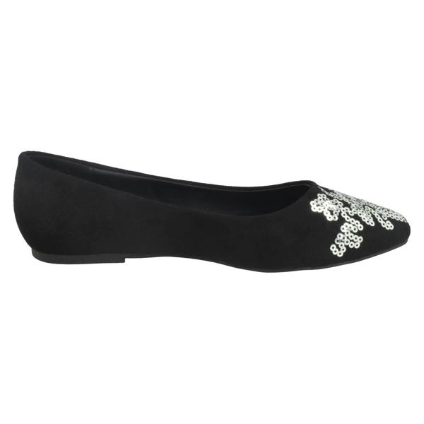 Spot On Ladies Spot On Flat Pointed Toe Ballerinas