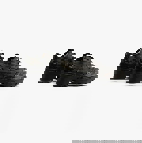 GEOX JR CASEY Girls Leather Brogue School Shoes Black