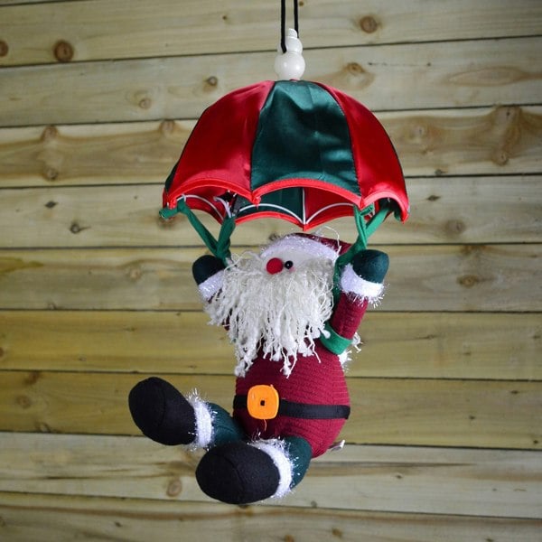 Samuel Alexander 45cm Premier Animated & Musical Parachuting Christmas Character - Santa