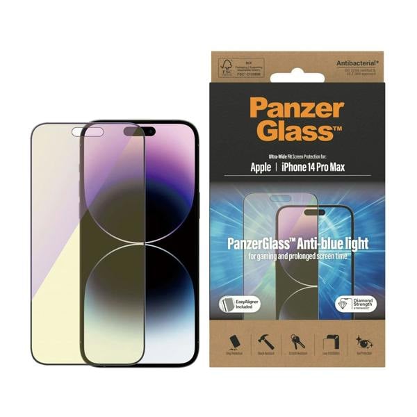 PanzerGlass Panzer Glass Ultra Wide Fit Anti Blue Light Screen Protection for iphone 14 Pro Max 6.7" - 2794