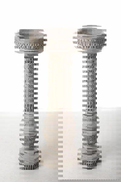 Sunflower Design Tall Birdbath