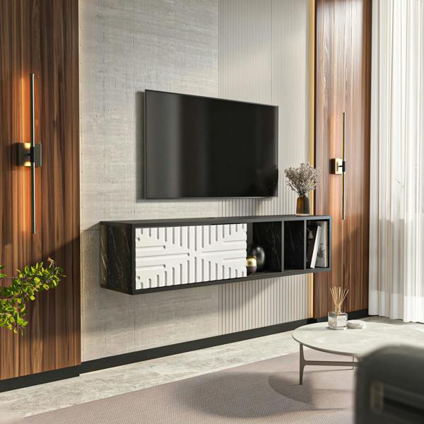 Decorotika Teo Floating TV Stand TV Cabinet for TV's up to 55"