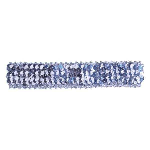 Bristol Novelty Adults Unisex Silver Sequin Costume Headband - Silver - 