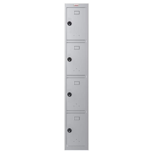 Phoenix Safe Phoenix PL 300D Series PL1433GGC 1 Column 4 Door Personal locker in Grey with Combination Lock
