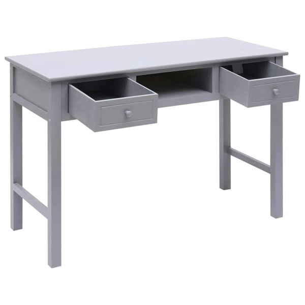 Berkfield Writing Desk Grey 110x45x76 cm Wood