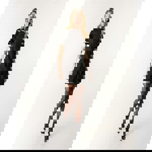 Blue Vanilla Textured Sleeve Mini Dress