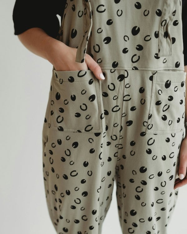 Lila Grey Equestrian Print Dungarees- image 4