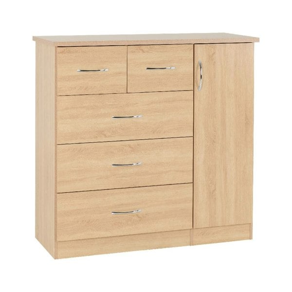 Seconique Nevada 5 Drawer Low Wardrobe