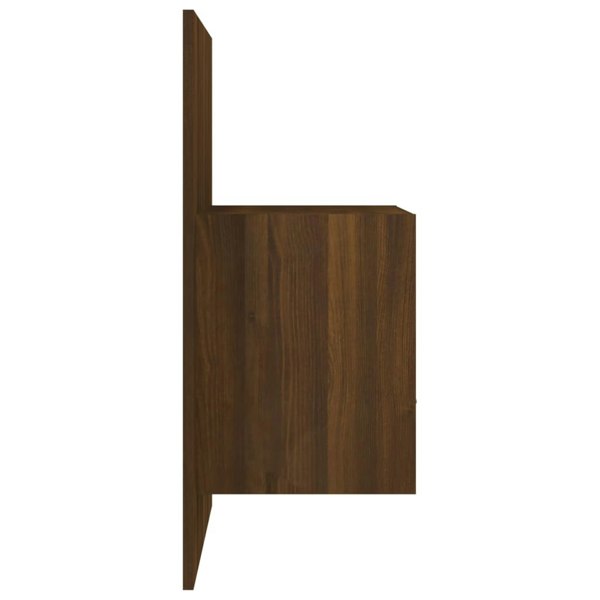 Berkfield Wall-mounted Bedside Cabinet Brown Oak