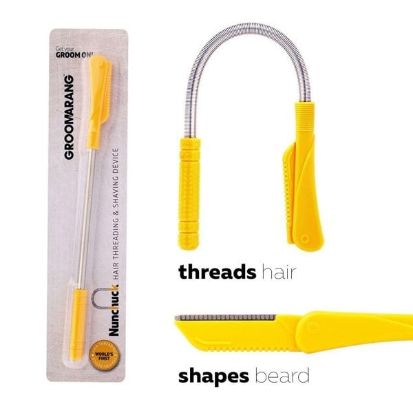 Groomarang 'Nunchuck' World's First Hair Threading and Shaving Device