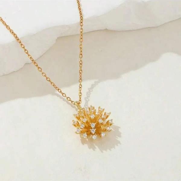 Elk & Bloom 14K Gold Drop Earth Stone Pendant Necklace