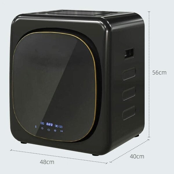 2.5 kg Compact Tumble Dryer, with UV Sterilisation - Black