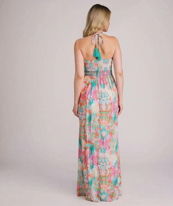 Pia Rossini Maldives - Halter Neck Maxi Beach Dress