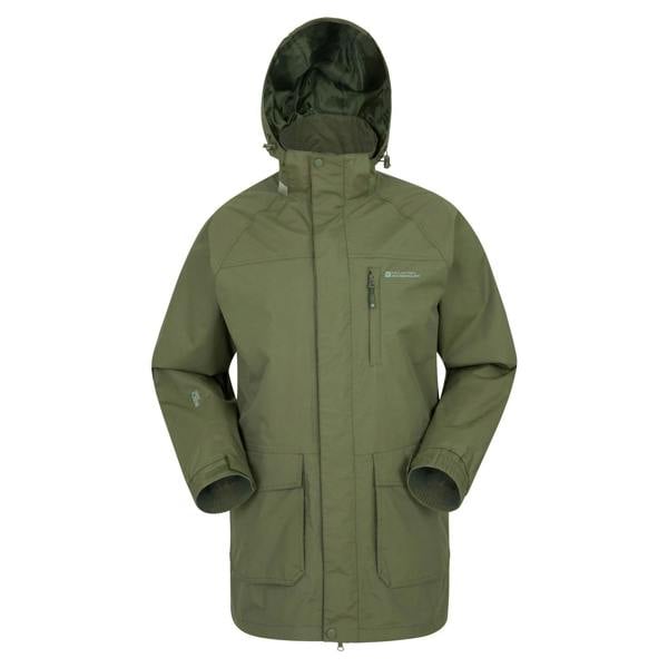 Mountain Warehouse Mens Glacier II Long Waterproof Jacket - Khaki - 