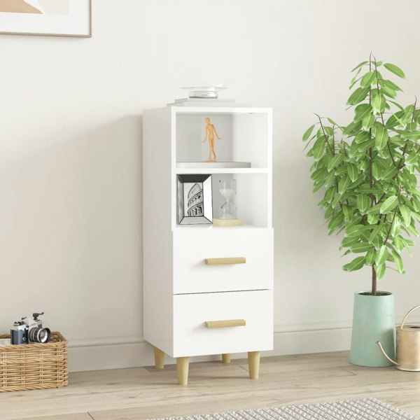 Berkfield Sideboard High Gloss White 34.5x34x90 cm Engineered Wood