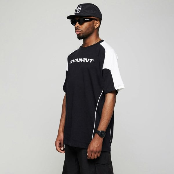 GVNMNT Clothing Co Racer Tee - Black / White