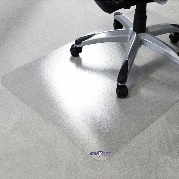 Marvelux Enhanced Polymer Chair Mat for Standard Pile Carpets (up to 12mm) - Clear Rectangular Office Carpet Protector - Multiple Sizes