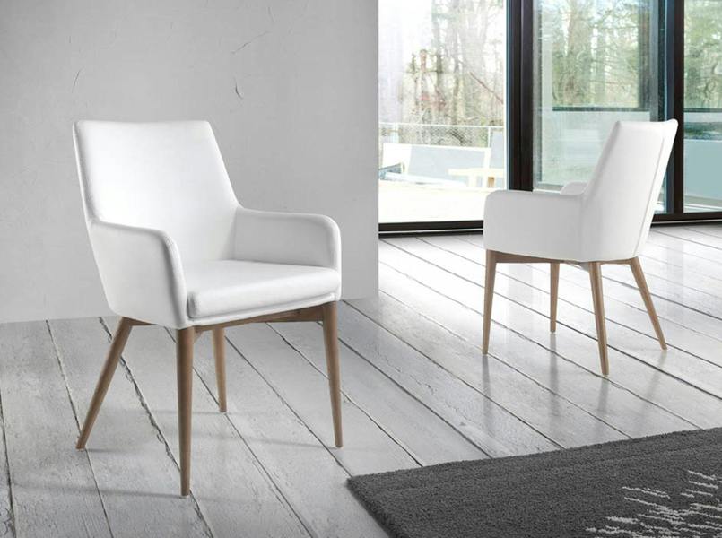 Angel Cerdá White Leatherette Chair 4006