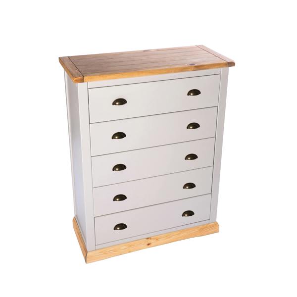 Cabinet Bits Bomporto 5 Drawer Chest of Drawers Brass Cup Handle