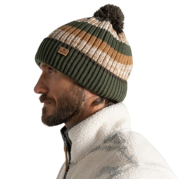 Craghoppers Mens National Trust Brimham Stripe Beanie - Woodland Green