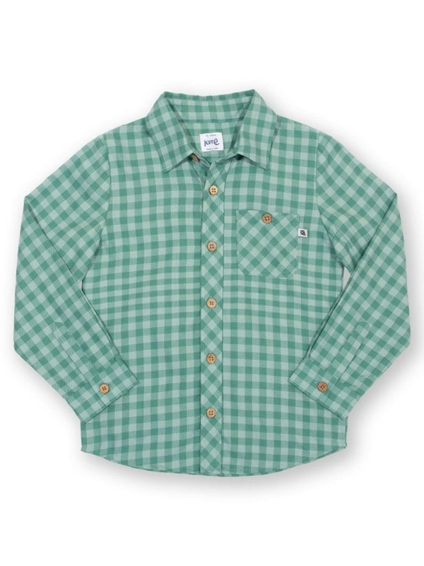 Kite Boys Organic Check Shirt Thyme