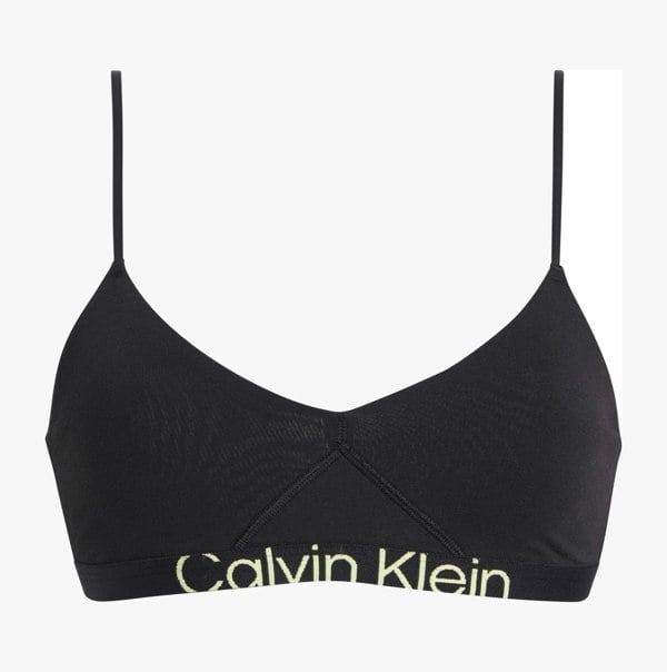 Calvin Klein UNLINED BRALETTE Womens Black Sunny Lime