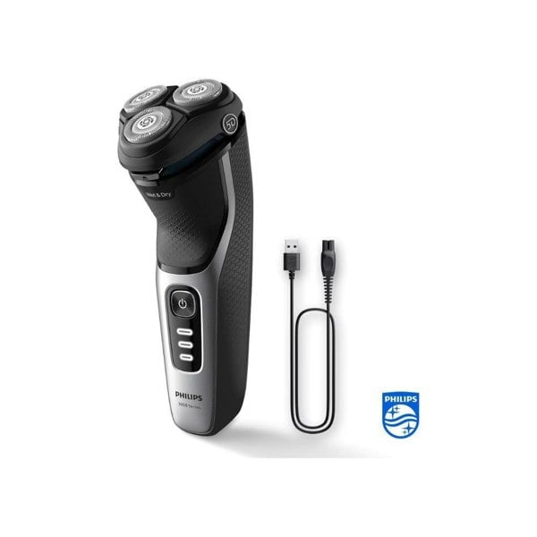 Philips Series 3000 S3241/12 Wet & Dry Rotary Shaver with Skin Protect Technology Black